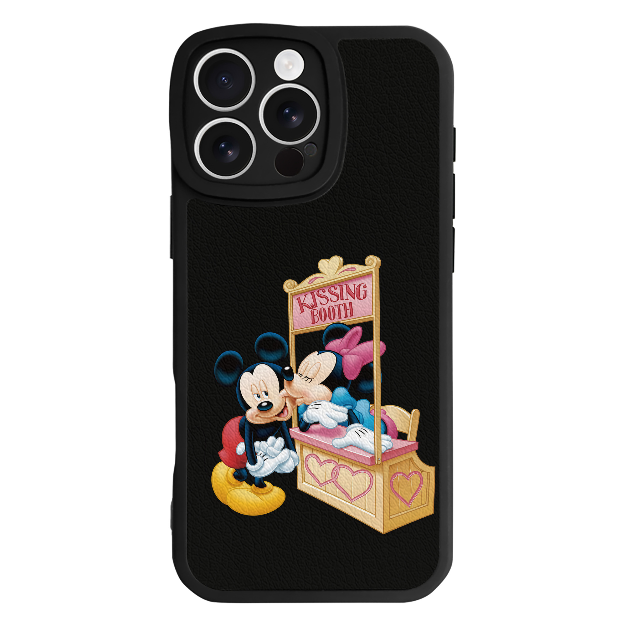 （画像用） ミッキーマウス Mickey Mouse 【iPhone 16シリーズ対応】シリコンスマホケース（レザー調） 材質：シリコン